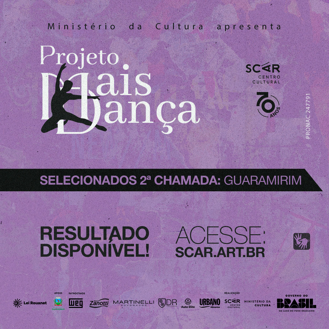 Selecionados – projeto Mais Dança SCAR Guaramirim